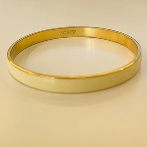 J. Crew Cream Gold Enamel Bangle Bracelet